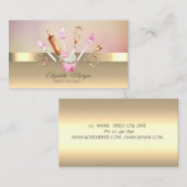 Carte De Visite Élégant Moderne Chic Boulangerie Outils Cupcake (Devant / Derrière)