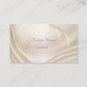 Carte De Visite Élégant Moderne Chic, Cercles Dorés (Devant)