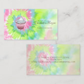 Carte De Visite Élégant, Moderne, Chic Cupcake Tie Dye (Devant / Derrière)