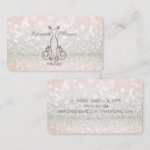 Carte De Visite Élégant Moderne Chic Glitterie Proffesional, Robe (Devant / Derrière)