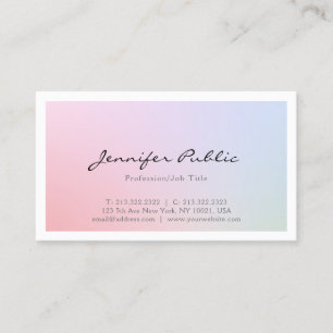 Carte De Visite Élégant Moderne Chic Professionnel Tendance Simple