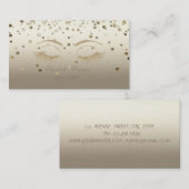 Carte De Visite Elégant Moderne, Confetti, Faux Lashes Glitterie (Devant / Derrière)