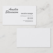 Carte De Visite Élégant Moderne Contemporain Script Simple (Devant / Derrière)