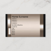 Carte de visite élégant moderne Cream Professional (Dos)