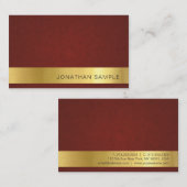 Carte De Visite Elégant moderne créatif Or look Soft Luxe (Devant / Derrière)