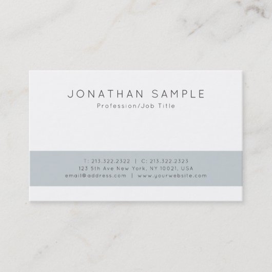 Carte De Visite Élégant Moderne Créatif Professionnel Design simpl (Devant)