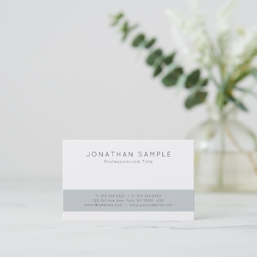 Carte De Visite Élégant Moderne Créatif Professionnel Design simpl (Debout devant)