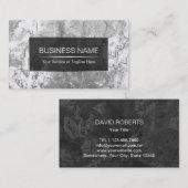 Carte De Visite Élégant moderne d'arrière - plan de marbre (Devant / Derrière)