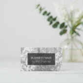 Carte De Visite Élégant moderne d'arrière - plan de marbre (Debout devant)