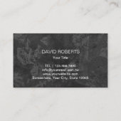 Carte De Visite Élégant moderne d'arrière - plan de marbre (Dos)