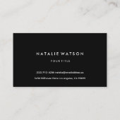 Carte De Visite Élégant moderne de peinture foncée pourpre (Dos)