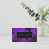 Carte De Visite Élégant moderne de peinture foncée pourpre (Debout devant)