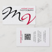 Carte de visite élégant/moderne de photographie (Devant / Derrière)