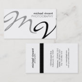Carte de visite élégant/moderne de photographie (Devant / Derrière)