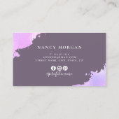 Carte De Visite Élégant moderne dégradé minimal rose violet (Dos)