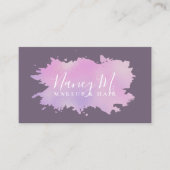 Carte De Visite Élégant moderne dégradé minimal rose violet (Devant)