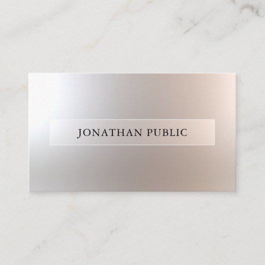 Carte De Visite Élégant moderne design attrayant professionnel (Devant)