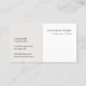 Carte De Visite Élégant moderne design élégant Modèle professionne (Dos)