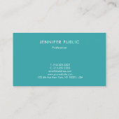 Carte De Visite Elégant Moderne Design Simple Modèle Tendance Coul (Dos)