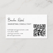 Carte De Visite Élégant moderne Deux Monogramme initial Profession (Dos)