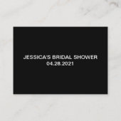 Carte De Visite Elégant moderne Devis Combien de Fêtes des mariées (Dos)