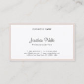 Carte De Visite Élégant Moderne Écriture Manuelle Professionnelle  (Dos)