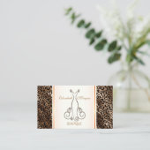 Carte De Visite Élégant moderne, Empreinte de léopard Parties scin (Debout devant)