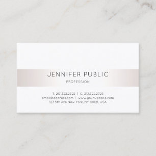 Carte De Visite Élégant Moderne Épuré Faux Argent Simple Luxe Chic