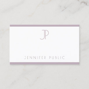 Carte De Visite Élégant Moderne Épuré Minimaliste Simple Violet Ch