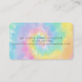 Carte De Visite Elégant Moderne Fleurs Whisk Tie Dye (Dos)