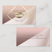 Carte De Visite Elégant moderne, Géométrique, Cadre, Confetti, Lèv (Devant / Derrière)