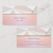 Carte De Visite Élégant moderne géométrique professionnelle (Devant / Derrière)