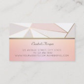 Carte De Visite Élégant moderne géométrique professionnelle (Dos)