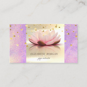 Carte De Visite Élégant Moderne Glamour Or Holographique Lotus