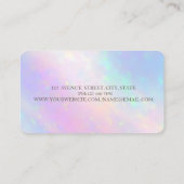 Carte De Visite Élégant moderne Gold Stripe Lotus Holographique (Dos)