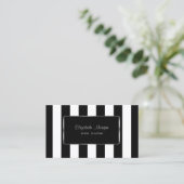 Carte De Visite Élégant, Moderne, Gratté, Cadre Noir (Debout devant)