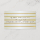 Carte De Visite Élégant moderne, Gratté, Confetti Or, Cadre Or (Dos)