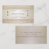 Carte De Visite Élégant moderne, Gratté, Confetti Or, Cadre Or (Devant / Derrière)