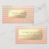 Carte De Visite Elégant Moderne, Grilles Or, Dentelle (Devant / Derrière)