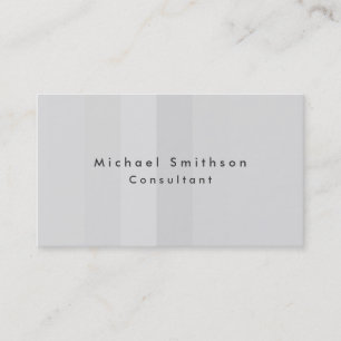 Carte De Visite Élégant Moderne Gris Minimaliste
