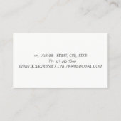 Carte De Visite Elégant Moderne, Lashes de Parties scintillant d'o (Dos)