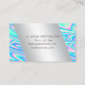 Carte De Visite Élégant Moderne Lèvres Professionnelles Holographi (Dos)
