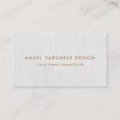 Carte De Visite Élégant moderne, Linge gris clair professionnel (Devant)