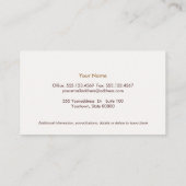 Carte De Visite Élégant moderne Linge noir professionnel (Dos)