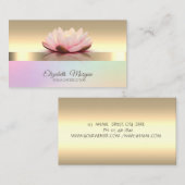 Carte De Visite Élégant Moderne Lotus Fleur Yoga Instructeur (Devant / Derrière)