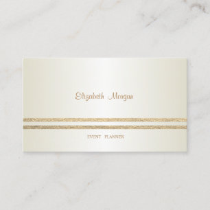 Carte De Visite Élégant Moderne Luxueux, Rayures Pailletées Faux O