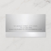 Carte De Visite Élégant Moderne Mandala Silver Lumineux (Dos)