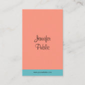 Carte De Visite Élégant moderne manuscrit Nom de script Trend Colo (Devant)