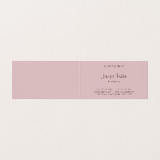 Carte De Visite Élégant moderne manuscrit Script Modèle Luxe (Intérieur déplié)