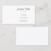 Carte De Visite Élégant moderne manuscrit Script professionnel (Devant / Derrière)